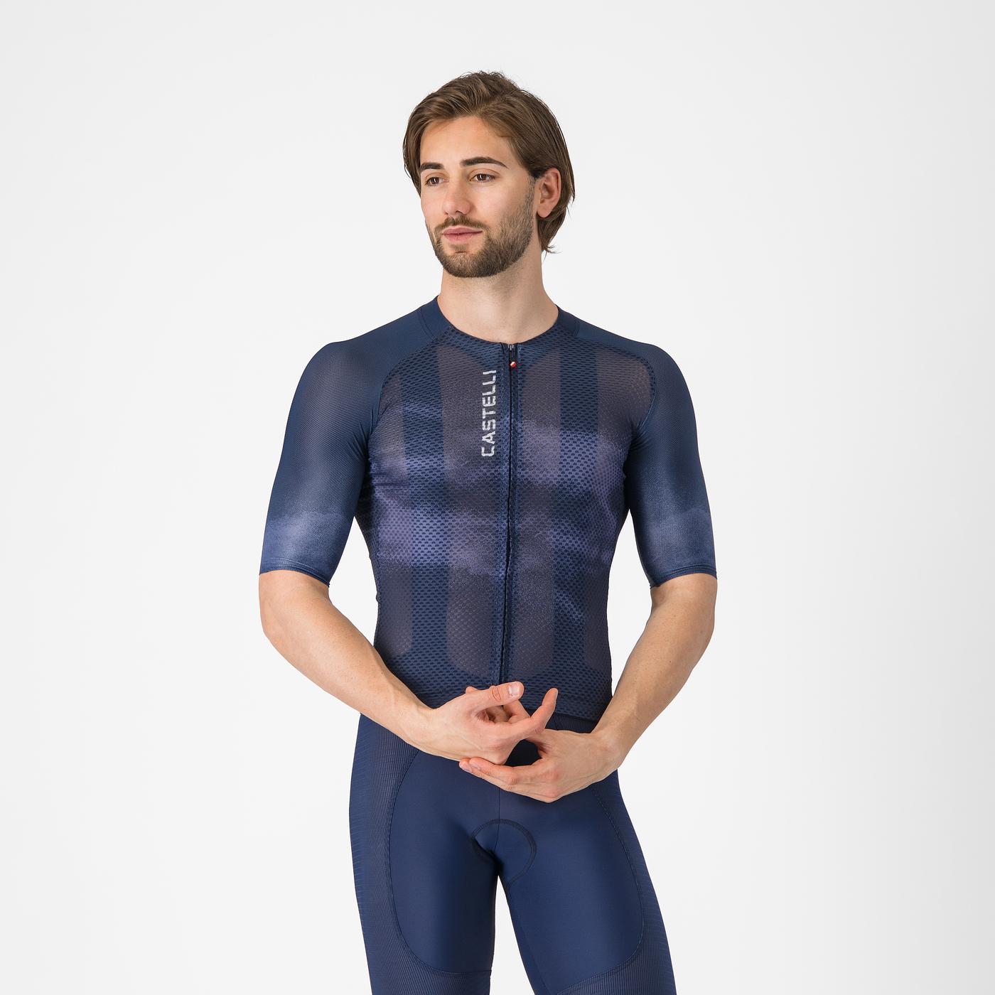 Maillot CASTELLI CLIMBER'S A/C Manches Courtes Marine