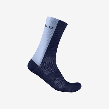 Chaussettes CASTELLI LOGO 18 MERINO Bleu