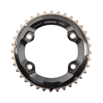 Plateau Extérieur SHIMANO XT M8000 11V Double 4 Trous 96mm — vue du plateau sur fond blanc