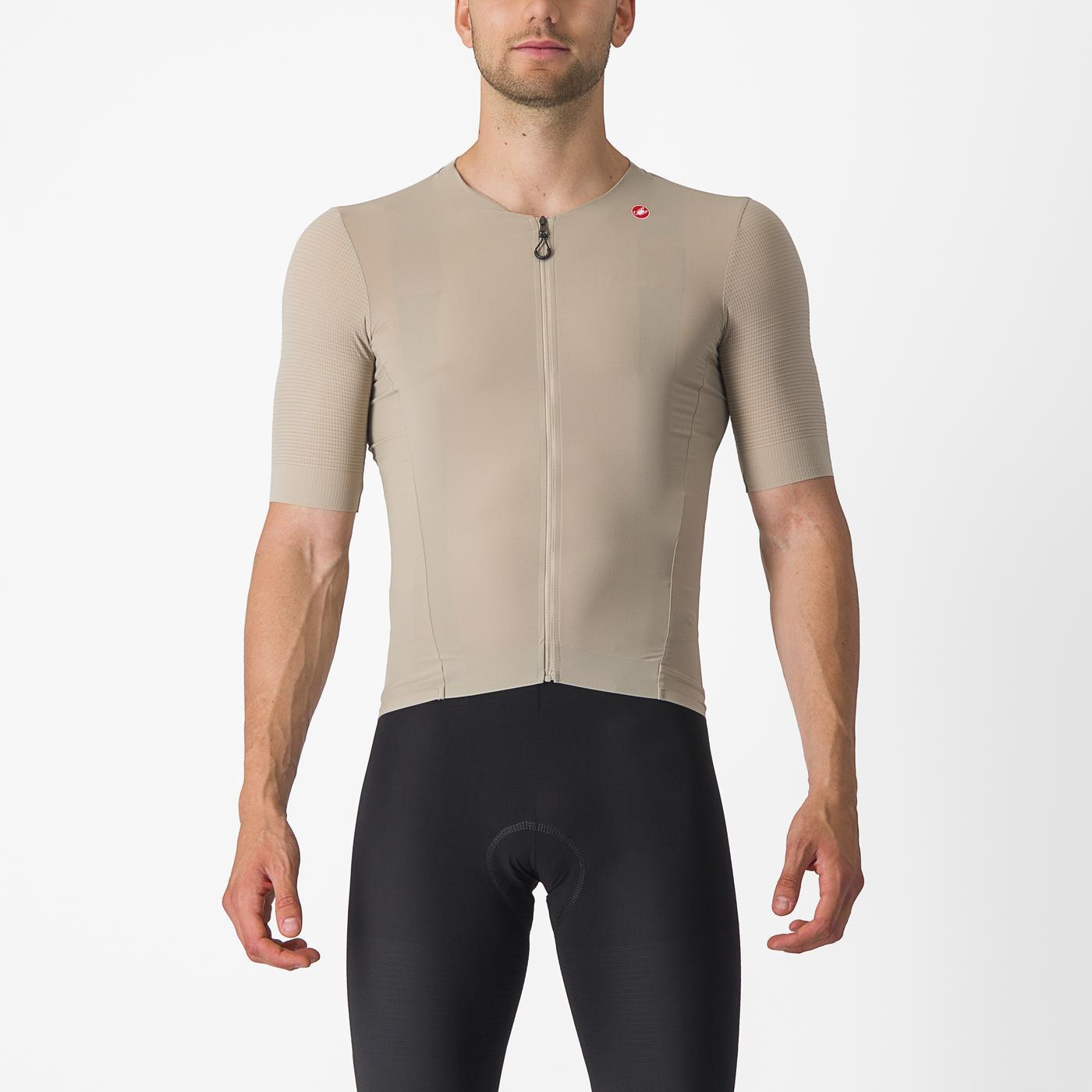 Maillot CASTELLI PREMIO Manches Courtes Beige