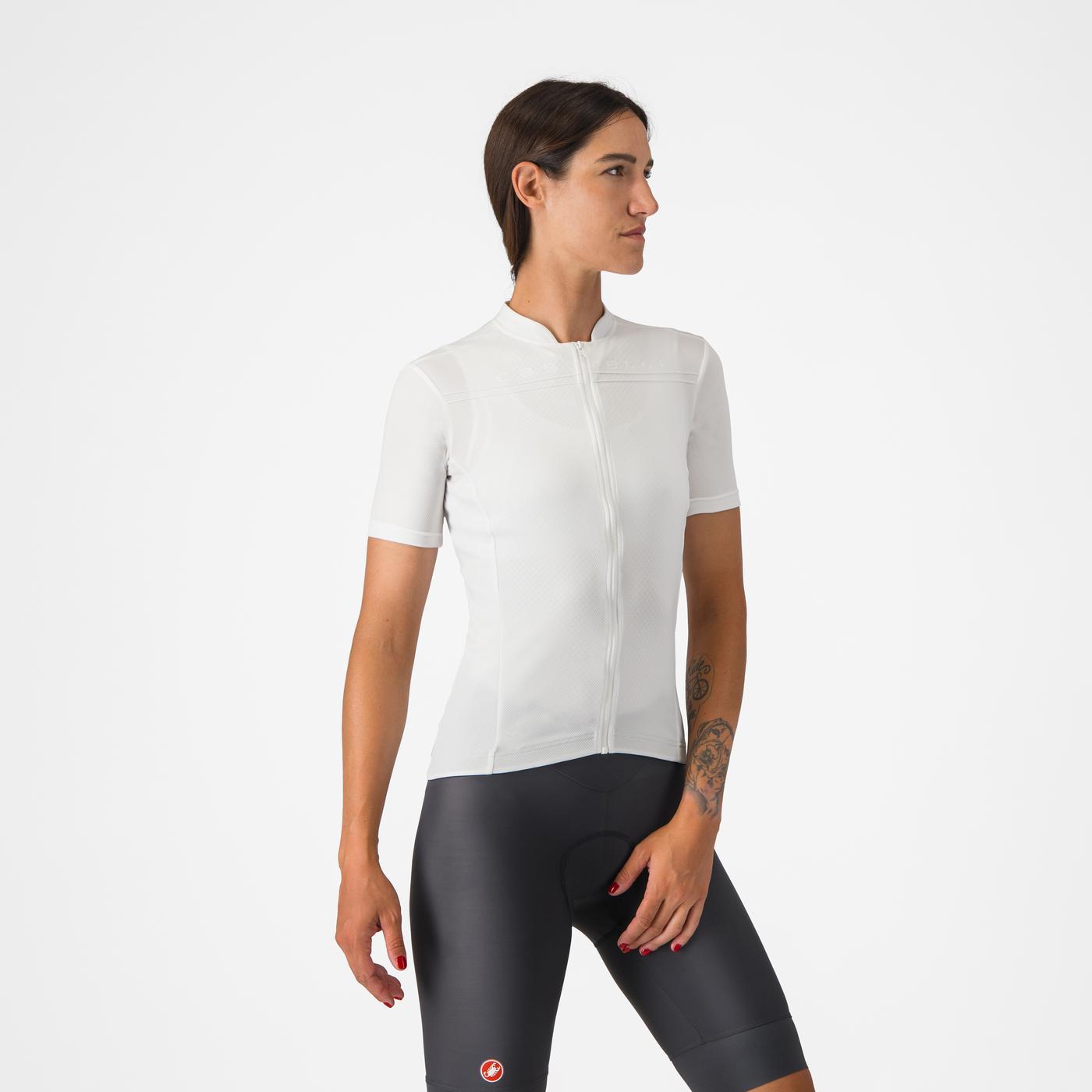 Maillot CASTELLI ANIMA 4 Femme Manches Courtes Blanc