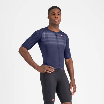 Maillot CASTELLI AERO RACE 8S Manches Courtes Marine