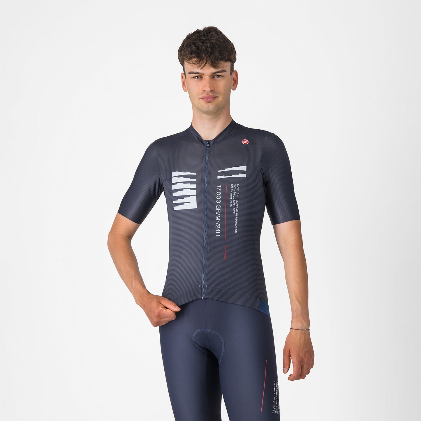 Maillot CASTELLI ESPRESSO R--A/D Manches Courtes Bleu