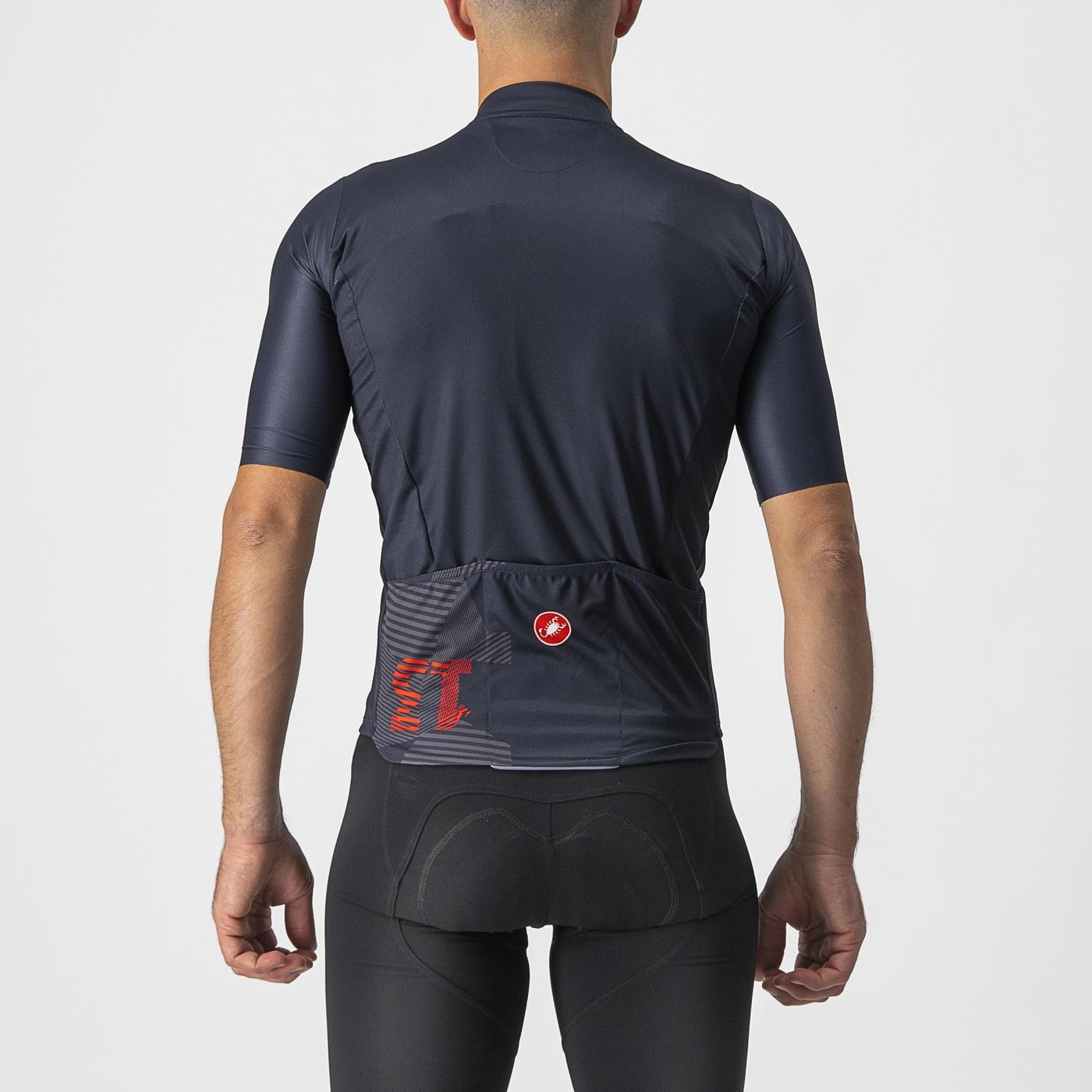 Maillot CASTELLI 13 SCREEN Manches Courtes Bleu/Rouge