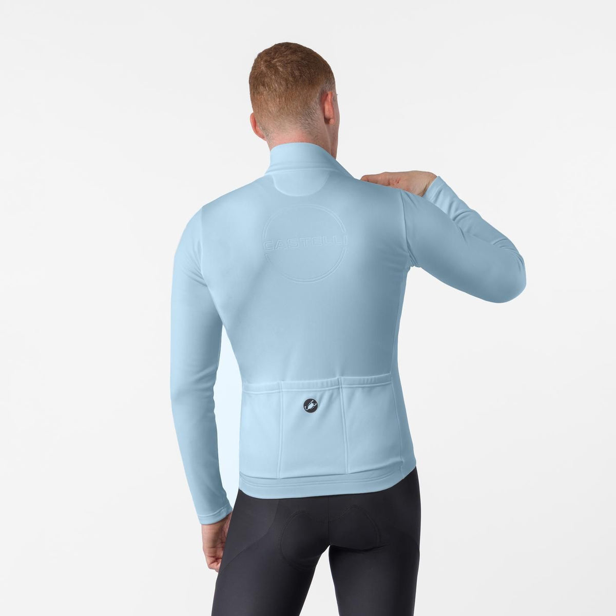 Maillot CASTELLI COMPETIZIONE THERMAL Manches Longues Bleu Ciel