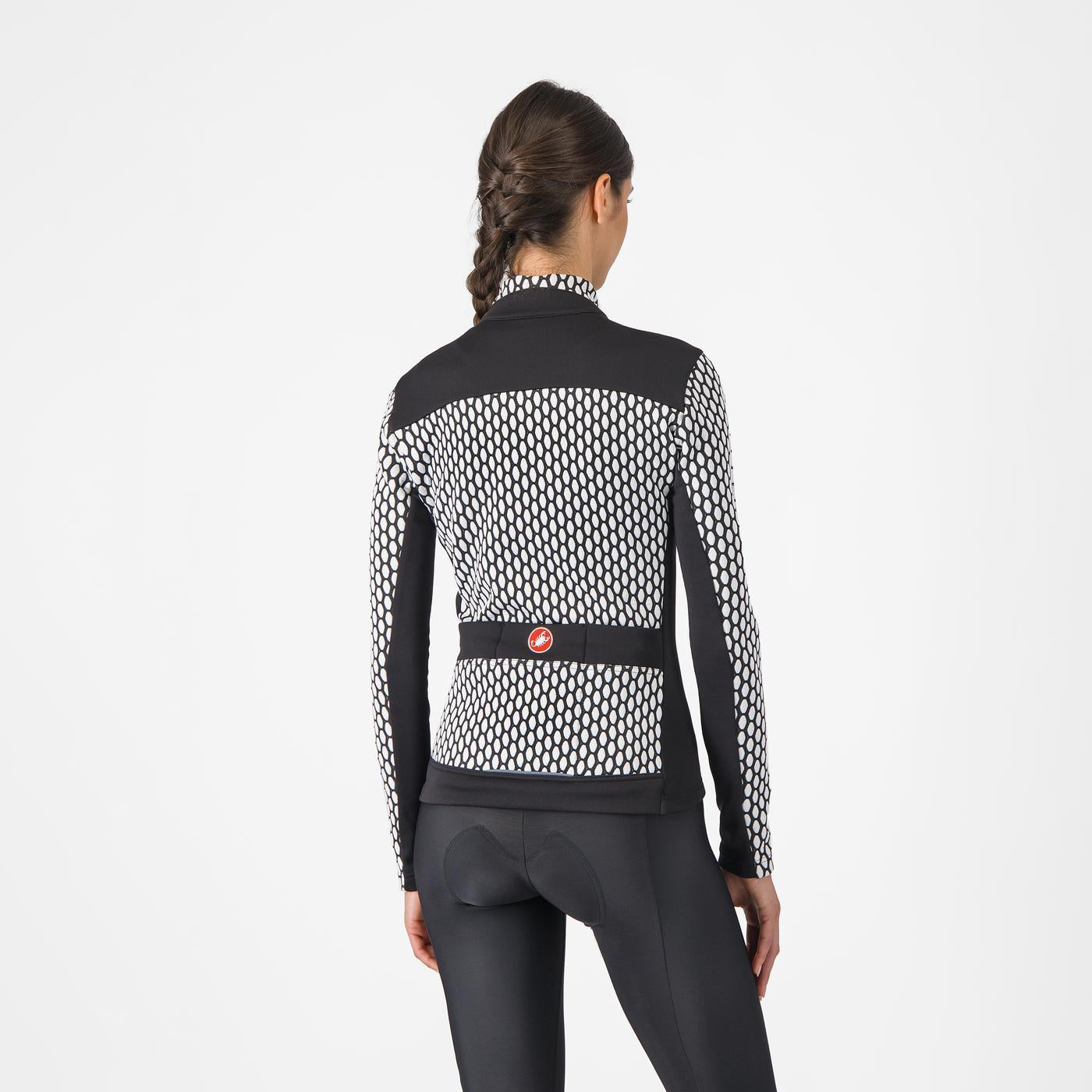 Maillot CASTELLI SFIDA 2 Femme Manches Longues Noir/Blanc