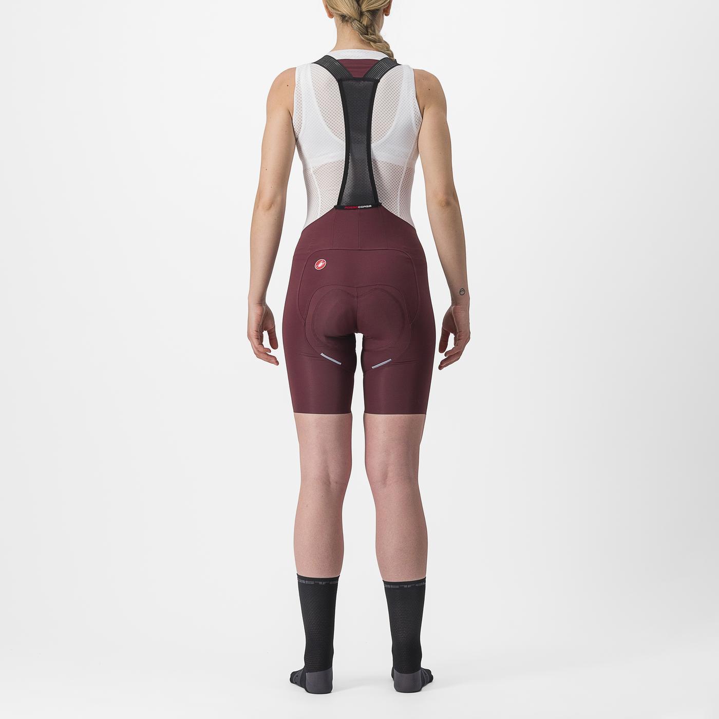 Cuissard Court à Bretelles CASTELLI FREE AERO RC W Femme Bordeaux