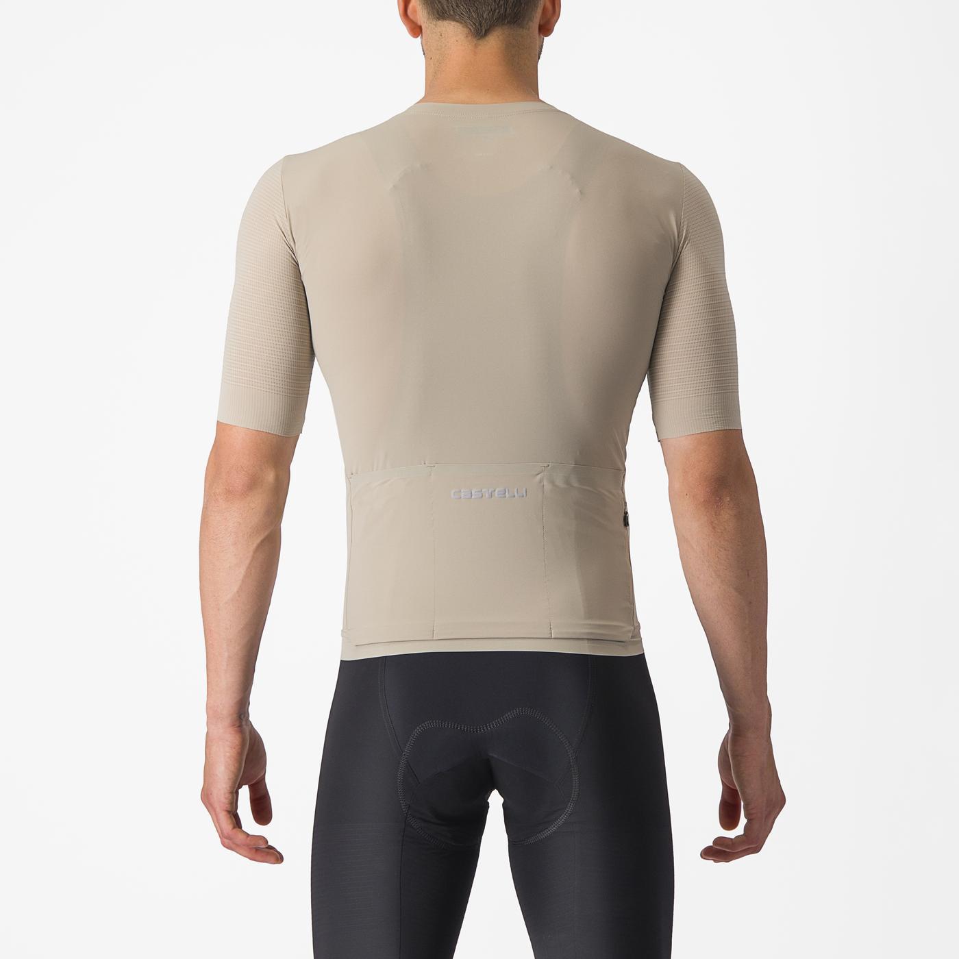 Maillot CASTELLI PREMIO Manches Courtes Beige