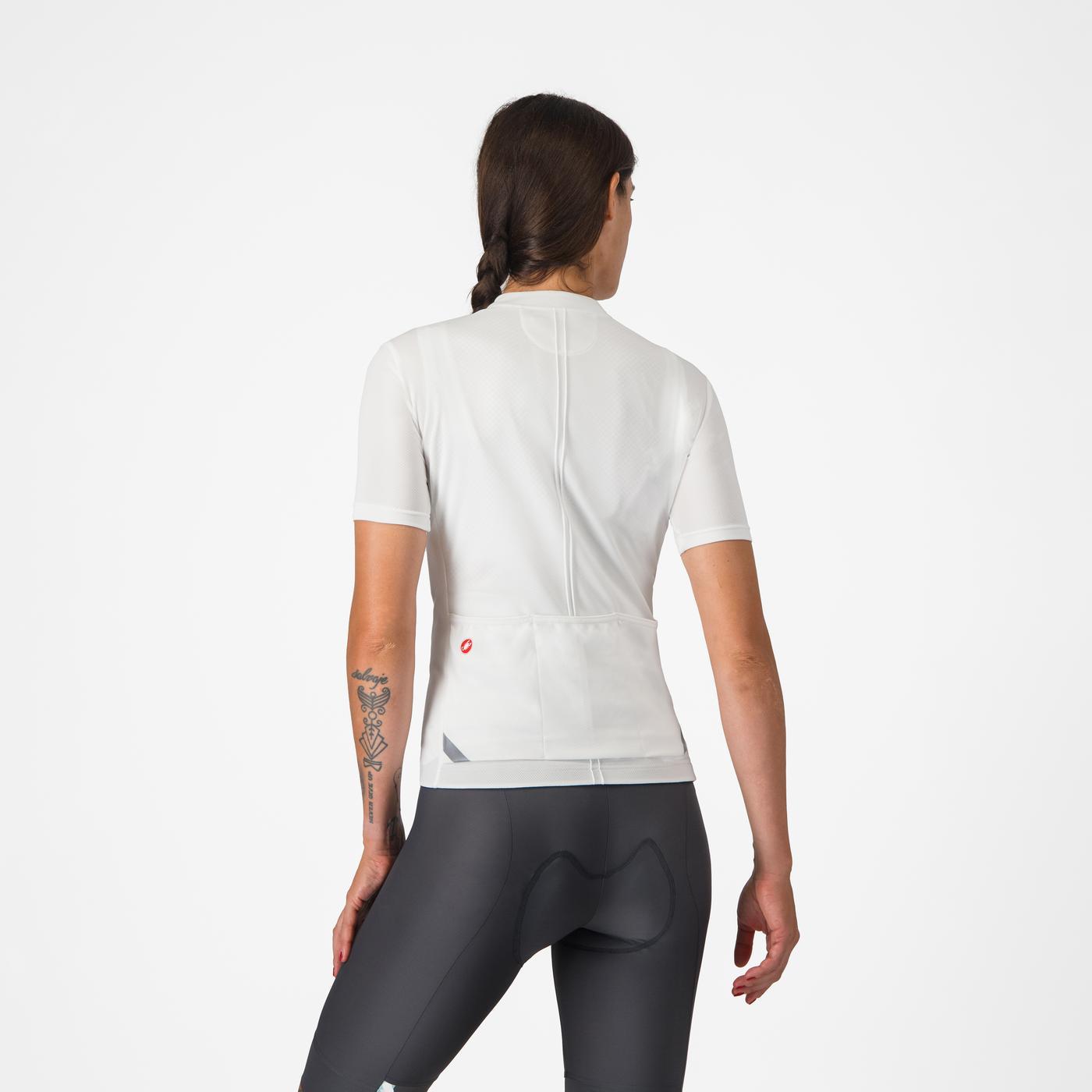 Maillot CASTELLI ANIMA 4 Femme Manches Courtes Blanc