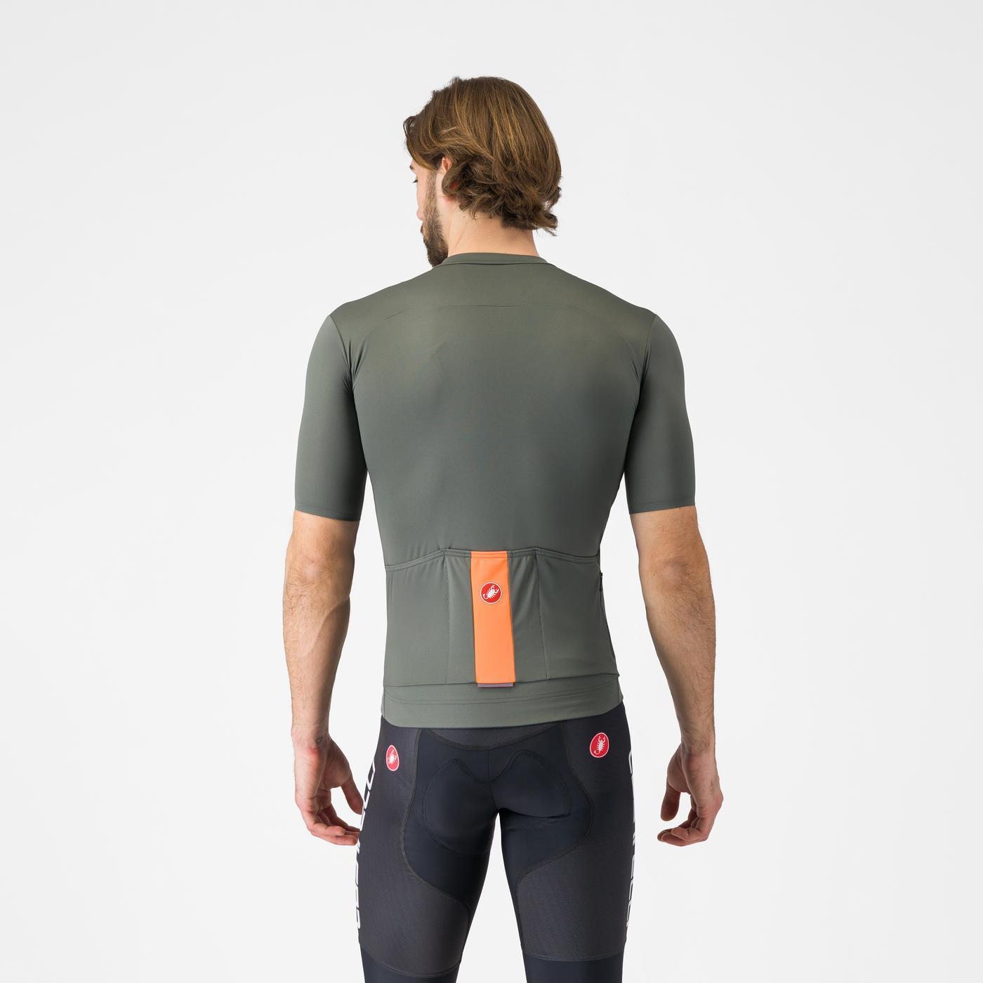Maillot CASTELLI PROLOGO LITE Manches Courtes Gris/Orange