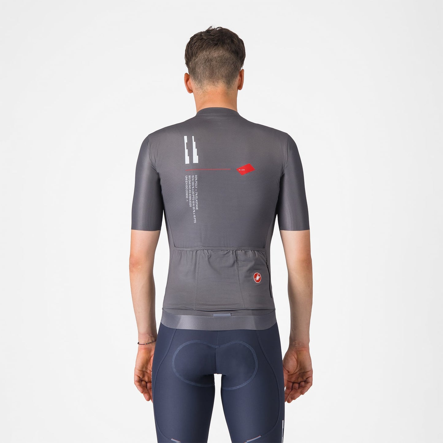 Maillot CASTELLI ESPRESSO R--A/D Manches Courtes Gris Fumé