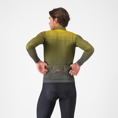 Maillot CASTELLLI APICE THERMAL Manches Longues Bleu/Mango Mojito