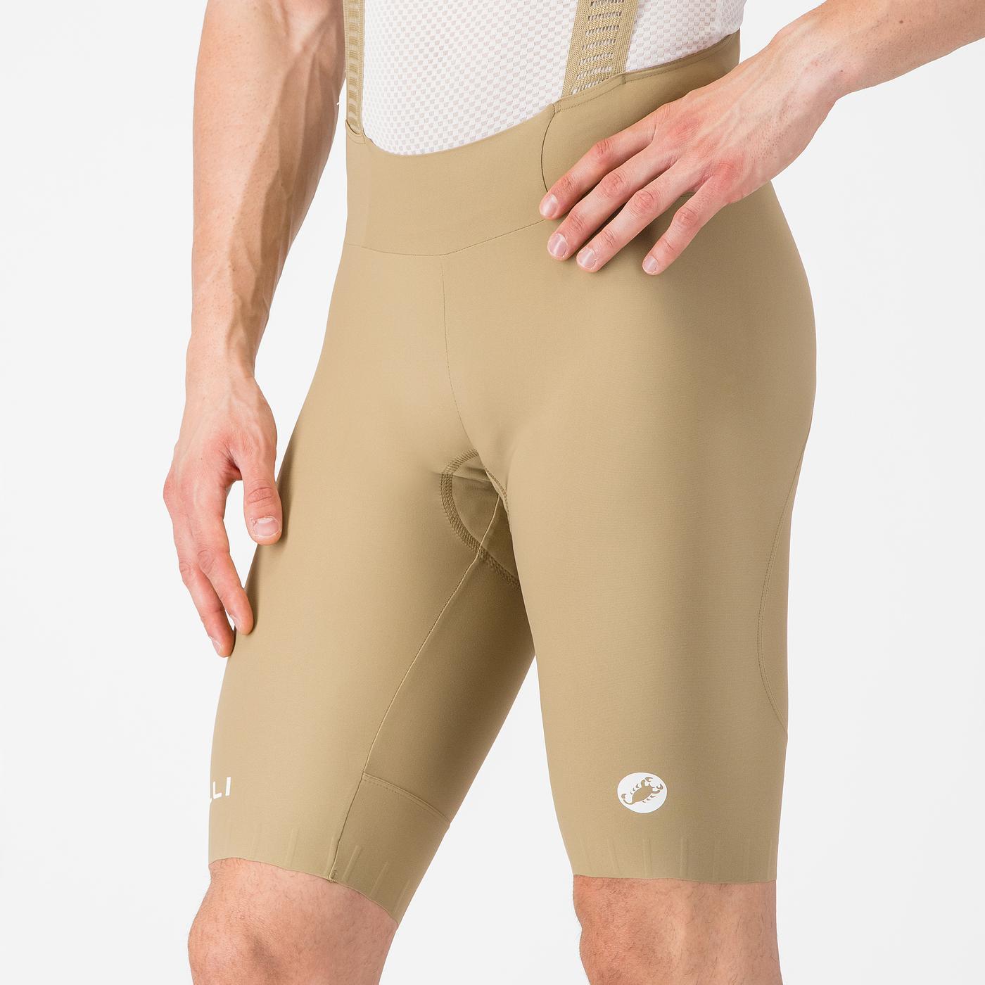 Cuissard Court à Bretelles CASTELLI ESPRESSO 2 Beige Elmwood