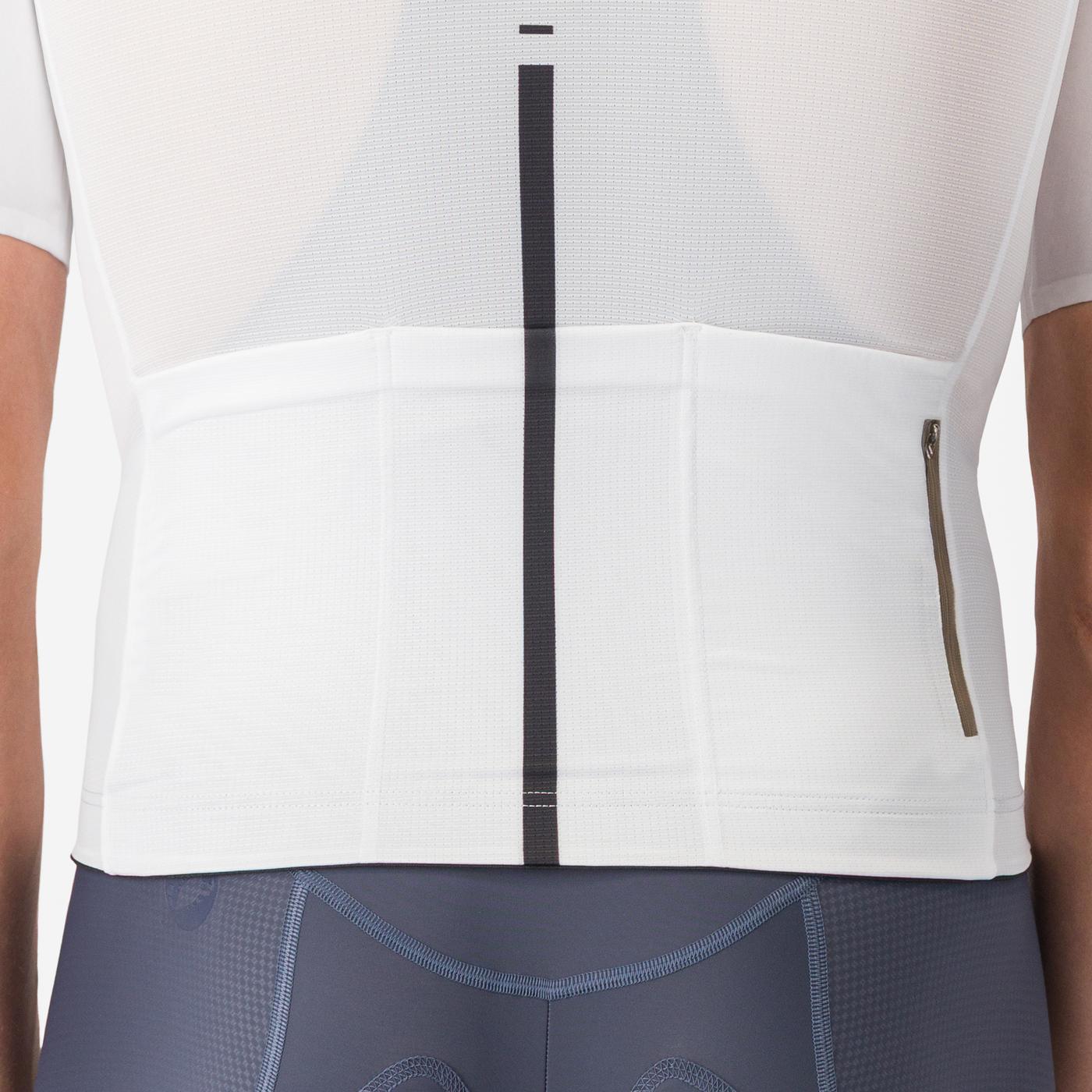 Maillot CASTELLI DRITTONE LOGO Manches Courtes Blanc