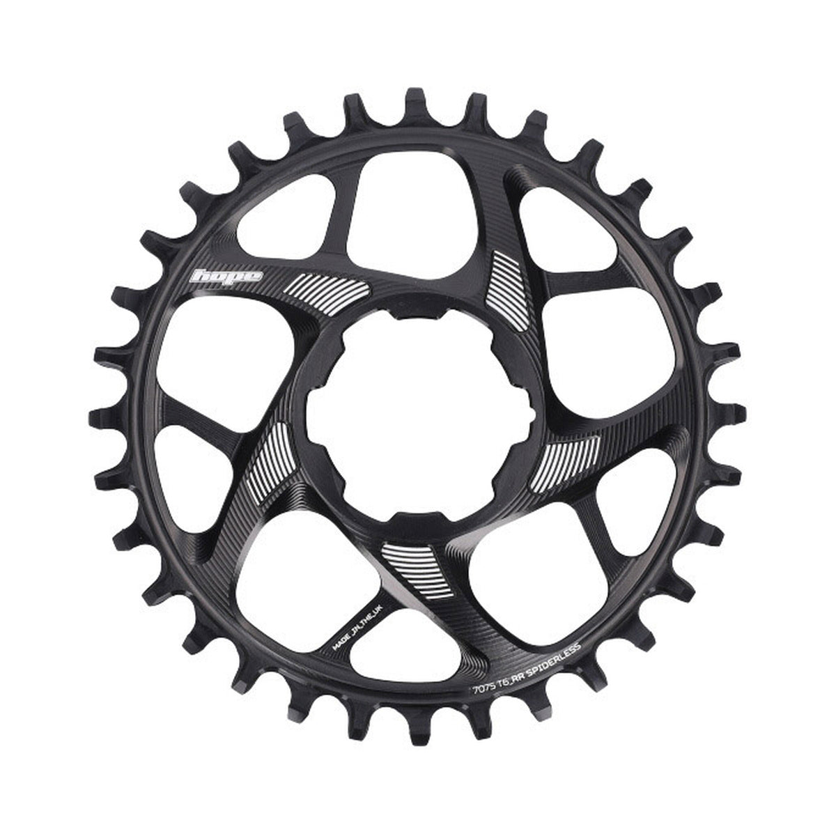 Plateau Mono HOPE R22 9/10/11/12V Direct Mount Noir — vue du plateau sur fond blanc