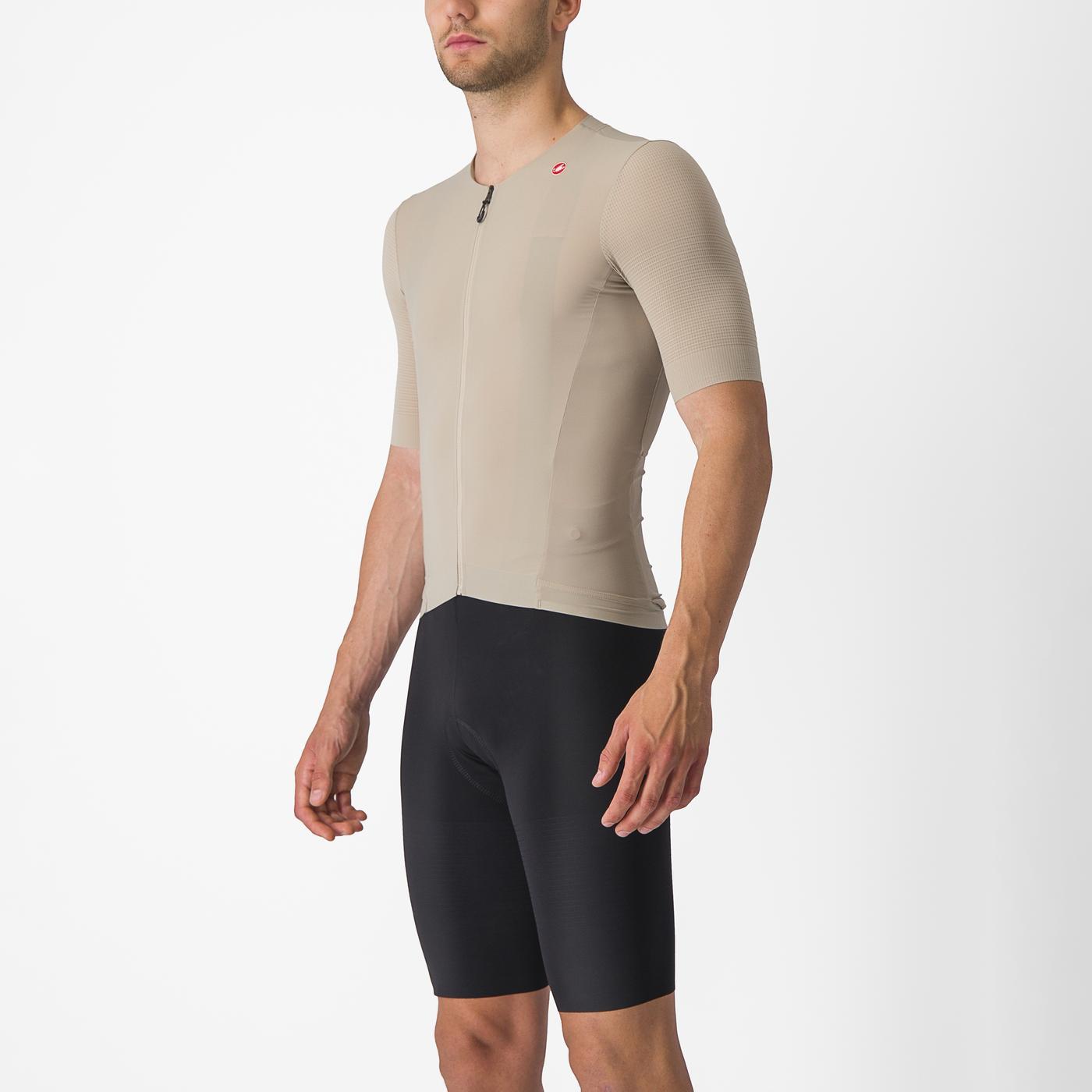 Maillot CASTELLI PREMIO Manches Courtes Beige