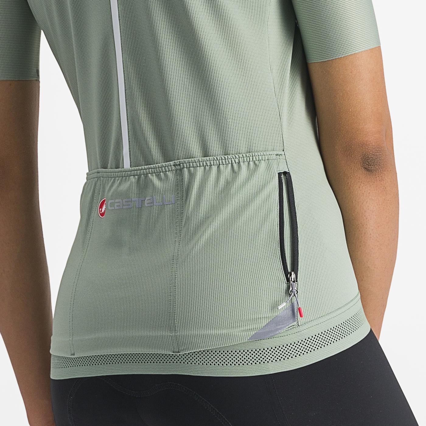 Maillot CASTELLI ENDURANCE W Femme Manches Courtes Vert