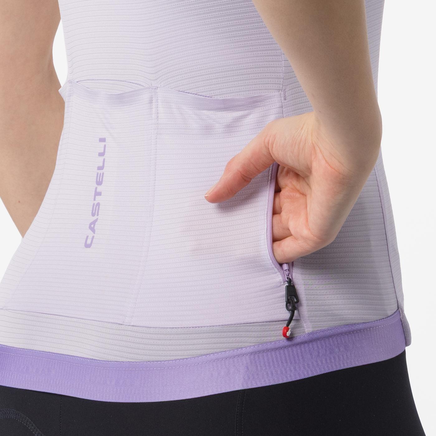 Maillot CASTELLI ESPRESSO 2 Femme Manches Courtes Purple Mist