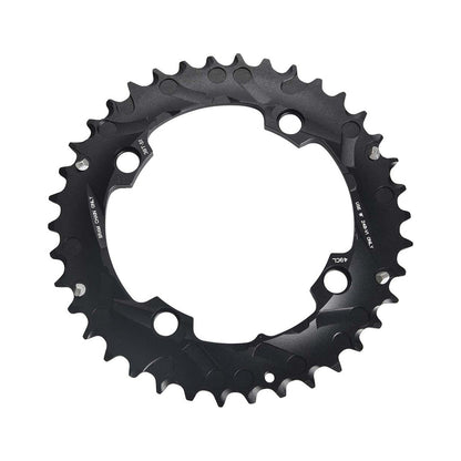 Plateau Extérieur SRAM/TRUVATIV 10V 4 Trous 104mm Noir — vue du plateau sur fond blanc