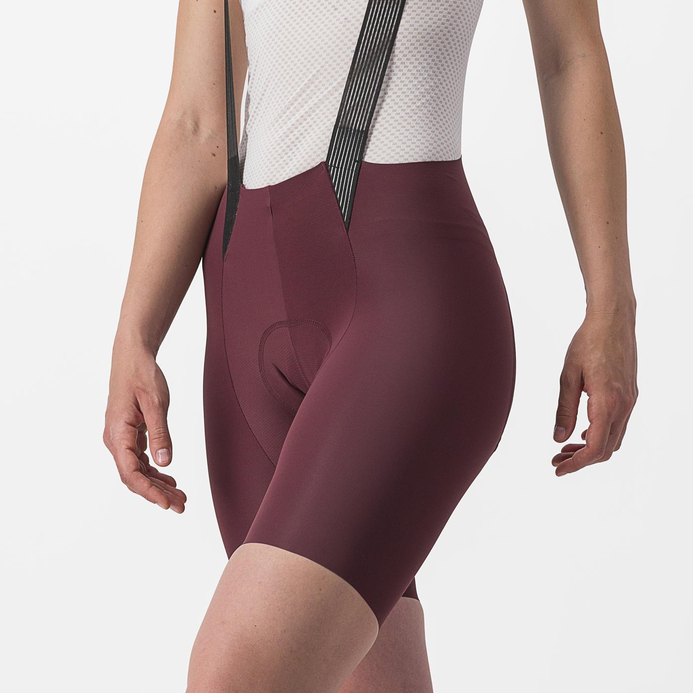 Cuissard Court à Bretelles CASTELLI FREE AERO RC W Femme Bordeaux