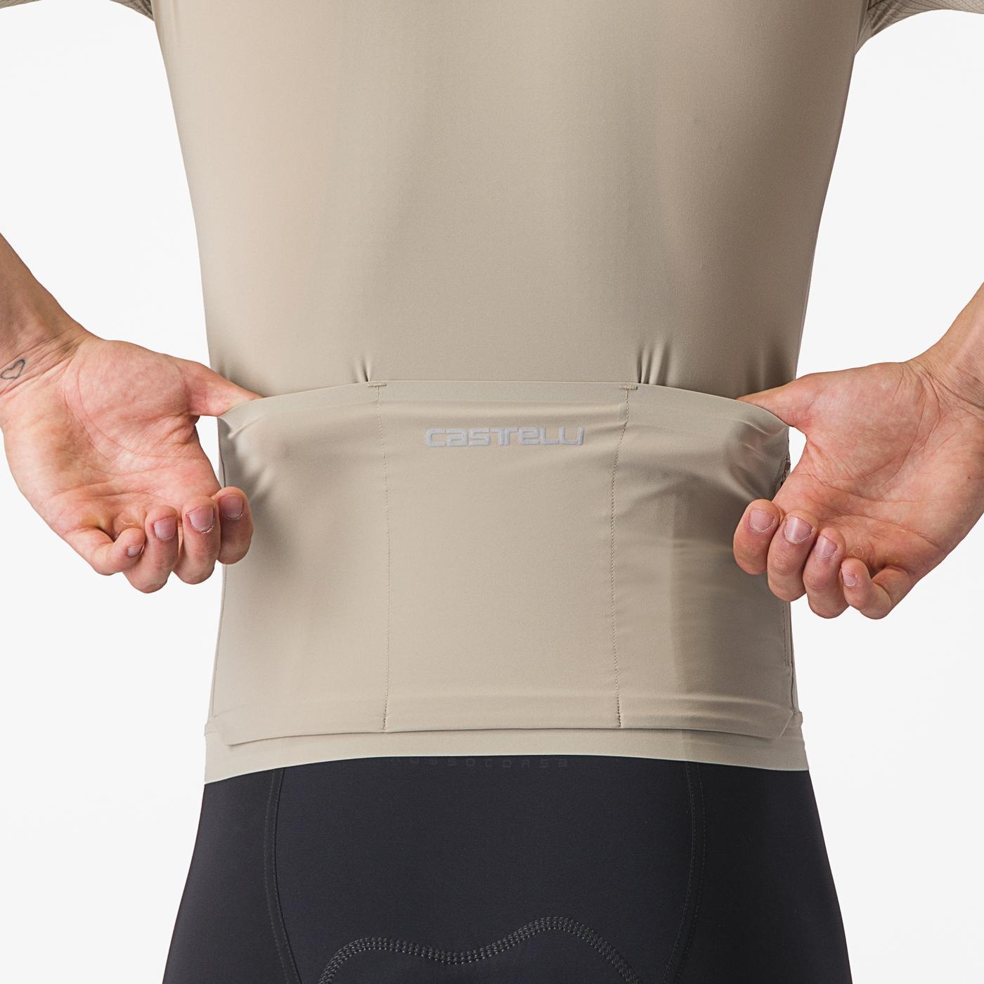 Maillot CASTELLI PREMIO Manches Courtes Beige