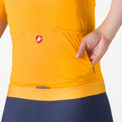 Maillot CASTELLI ESPRESSO Femme Manches Courtes Orange
