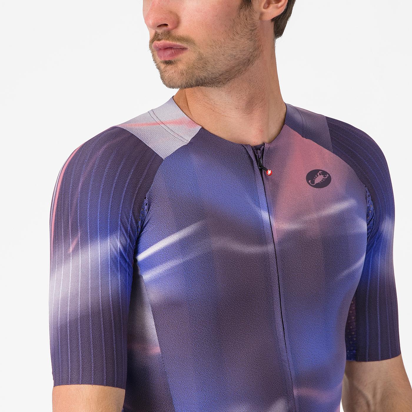 Maillot CASTELLI AERO RACE 8S Manches Courtes Violet