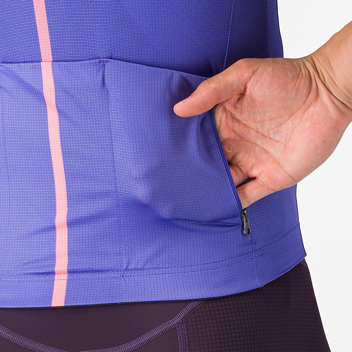 Maillot CASTELLI DRITTONE LOGO Manches Courtes Violet