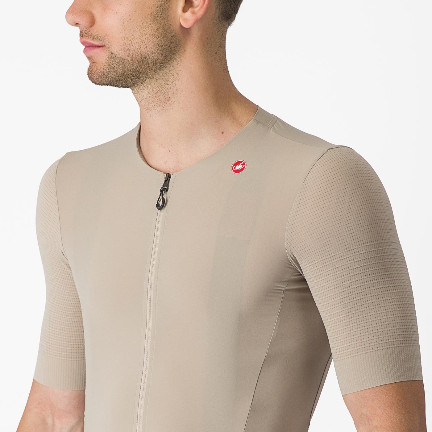 Maillot CASTELLI PREMIO Manches Courtes Beige