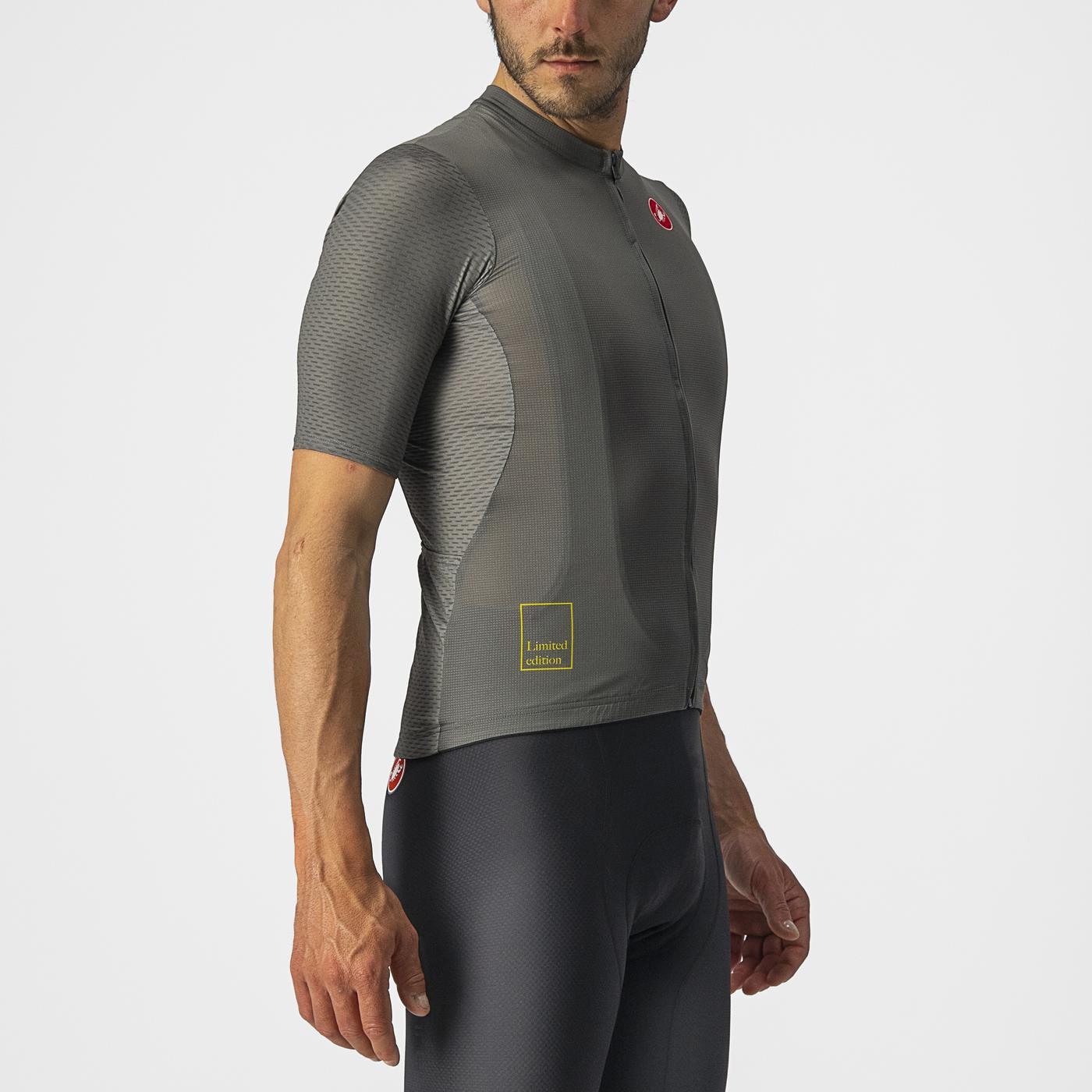 Maillot CASTELLI BREATHE ATTACK Manches Courtes Gris/Vert