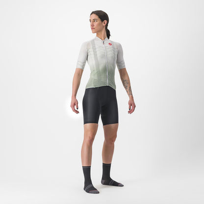 Maillot CASTELLI CLIMBER'S 2.0 W Femme Manches Courtes Gris/Vert
