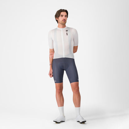 Maillot CASTELLI DRITTONE LOGO Manches Courtes Blanc
