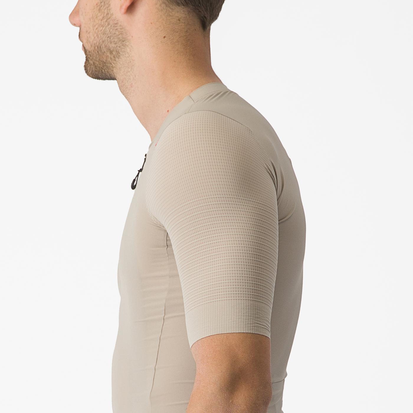 Maillot CASTELLI PREMIO Manches Courtes Beige