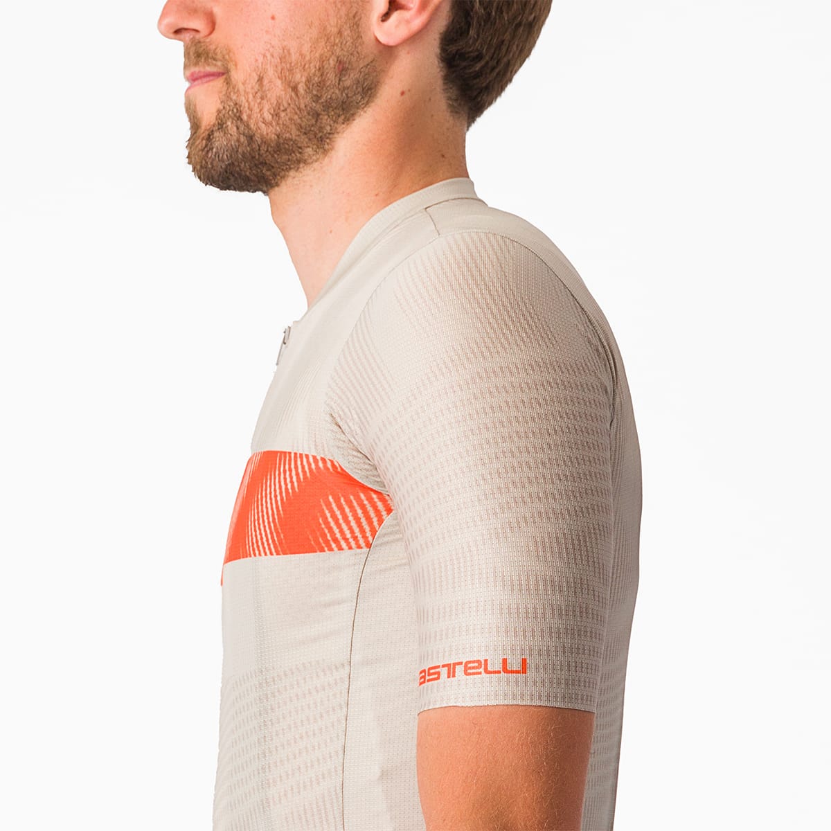 Maillot CASTELLI UNLIMITED ENDURANCE Manches Courtes Gris/Orange