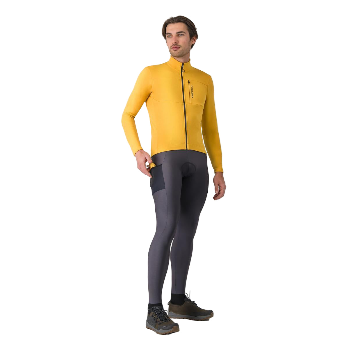 Maillot CASTELLI UNLIMITED TRAIL 2 Manches Longues Jaune/Gris