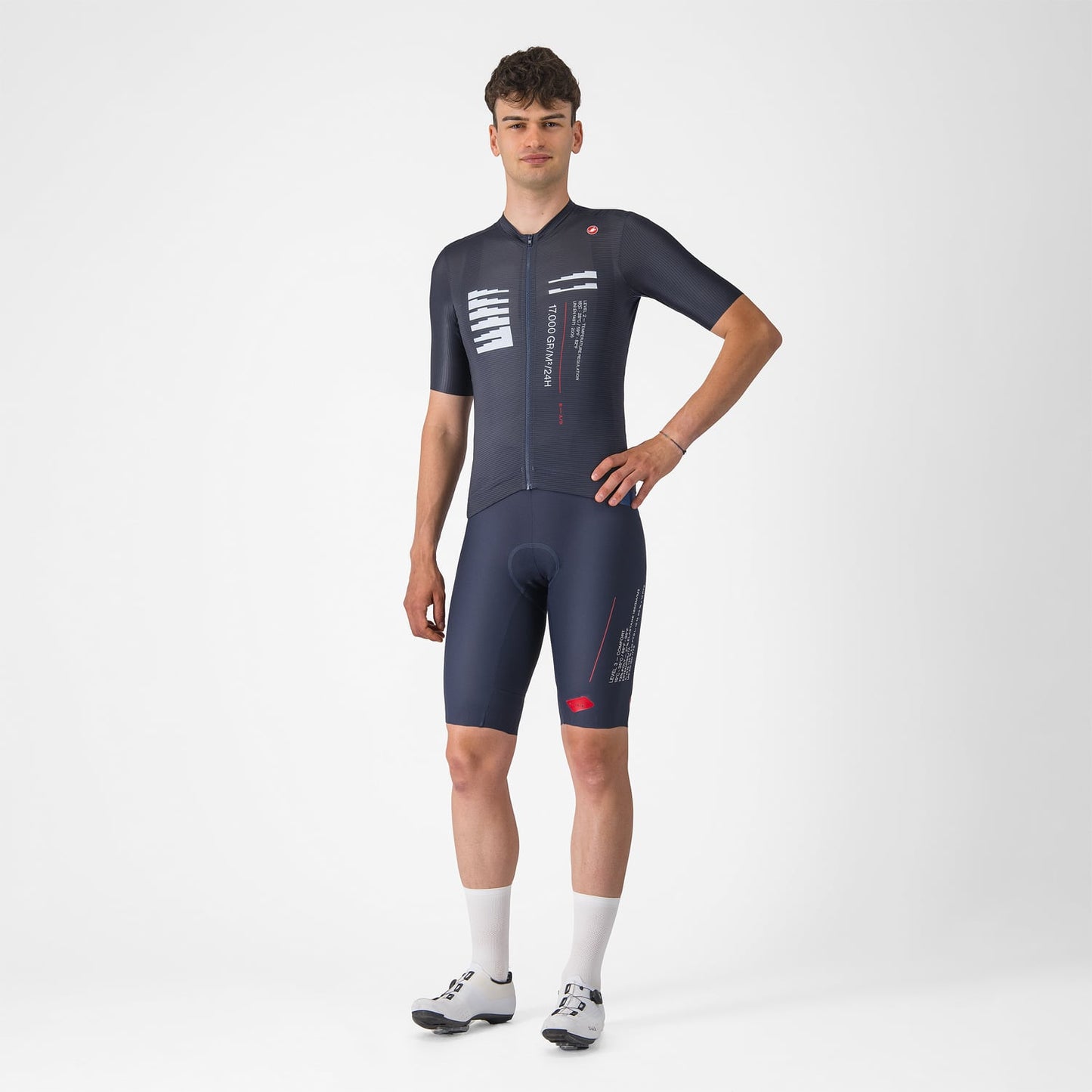 Maillot CASTELLI ESPRESSO R--A/D Manches Courtes Bleu
