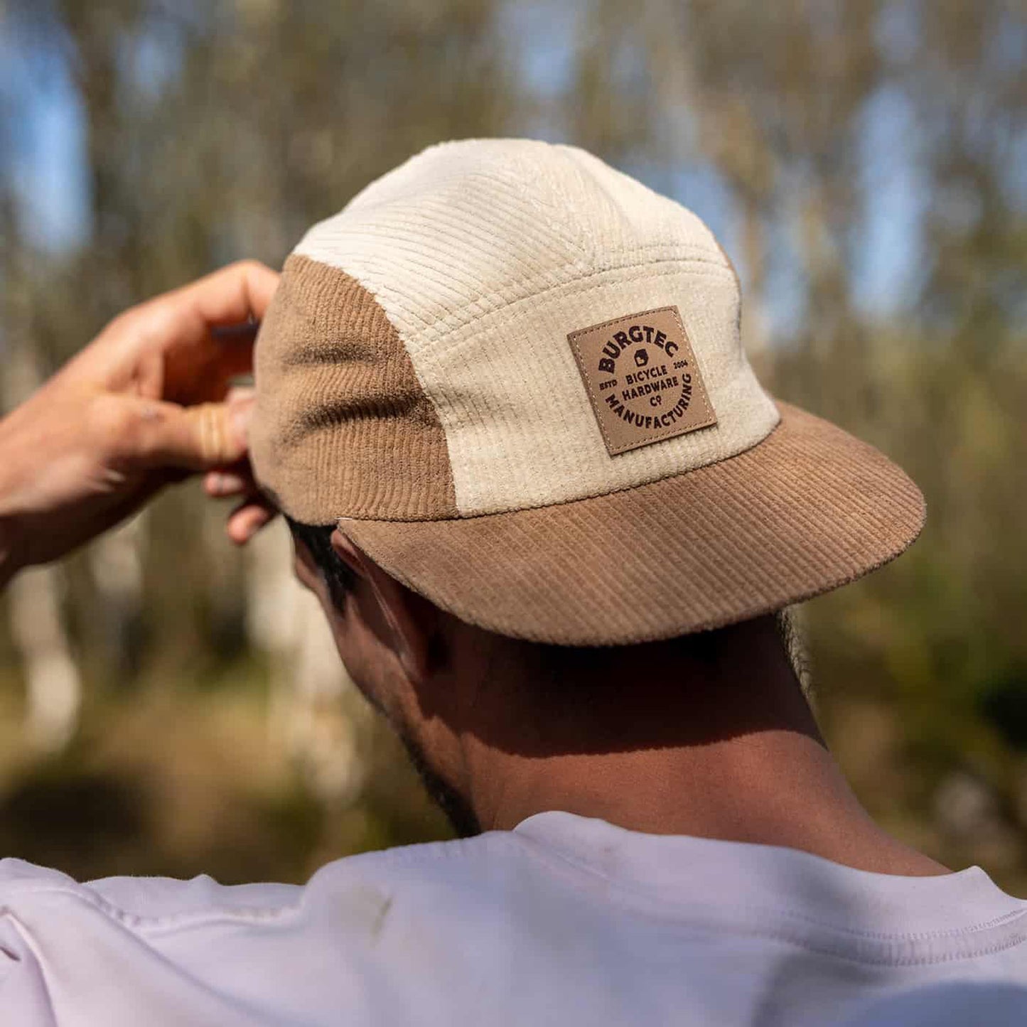 Casquette BURGTEC BANDIT CORDUROY FIVE PANEL Beige/Marron