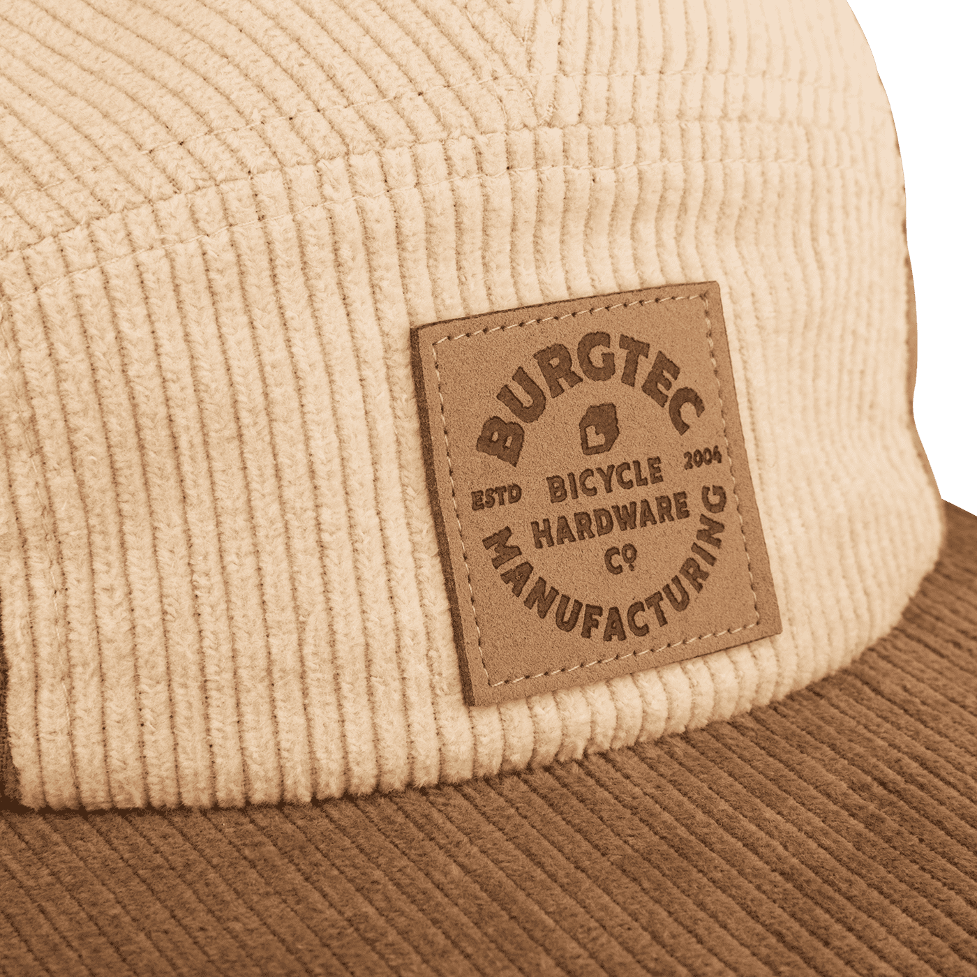 Casquette BURGTEC BANDIT CORDUROY FIVE PANEL Beige/Marron