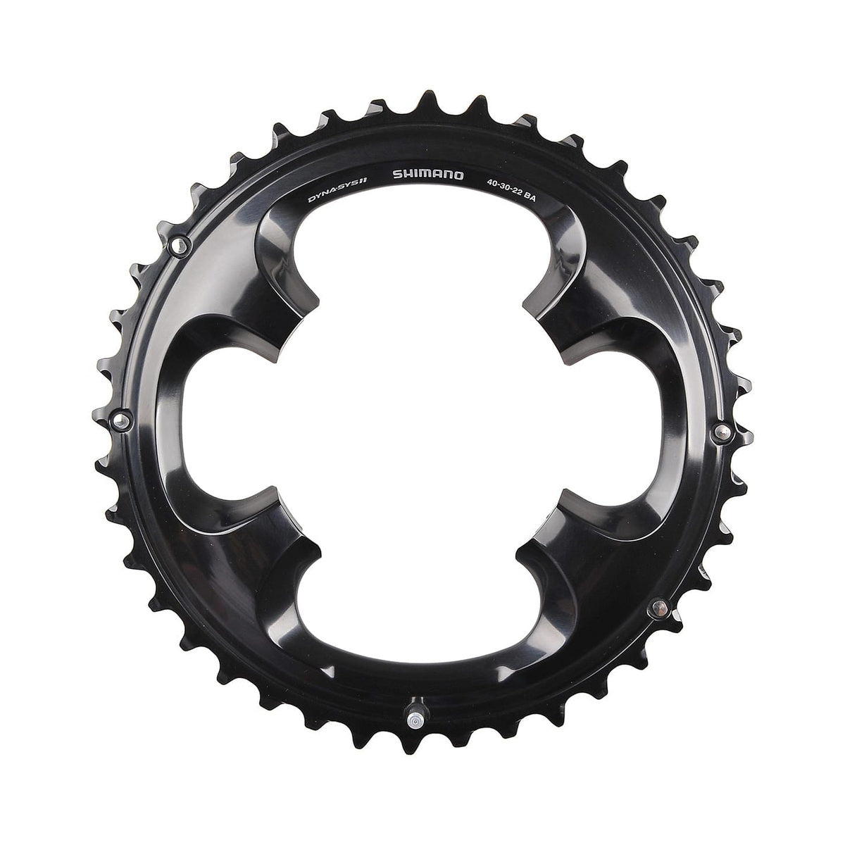 Plateau Extérieur SHIMANO XT M8000 11V Triple 4 Trous 96mm — vue du plateau sur fond blanc