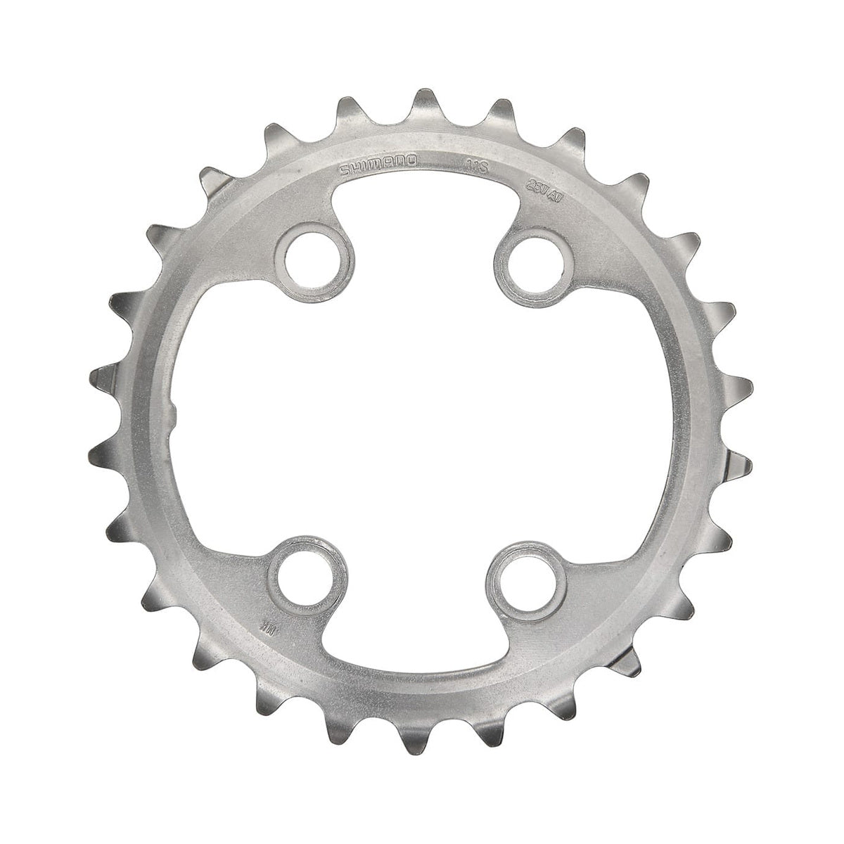 Plateau Intérieur SHIMANO XTR M9000/M9020 11V Double 4 Trous 64mm — vue du plateau sur fond blanc