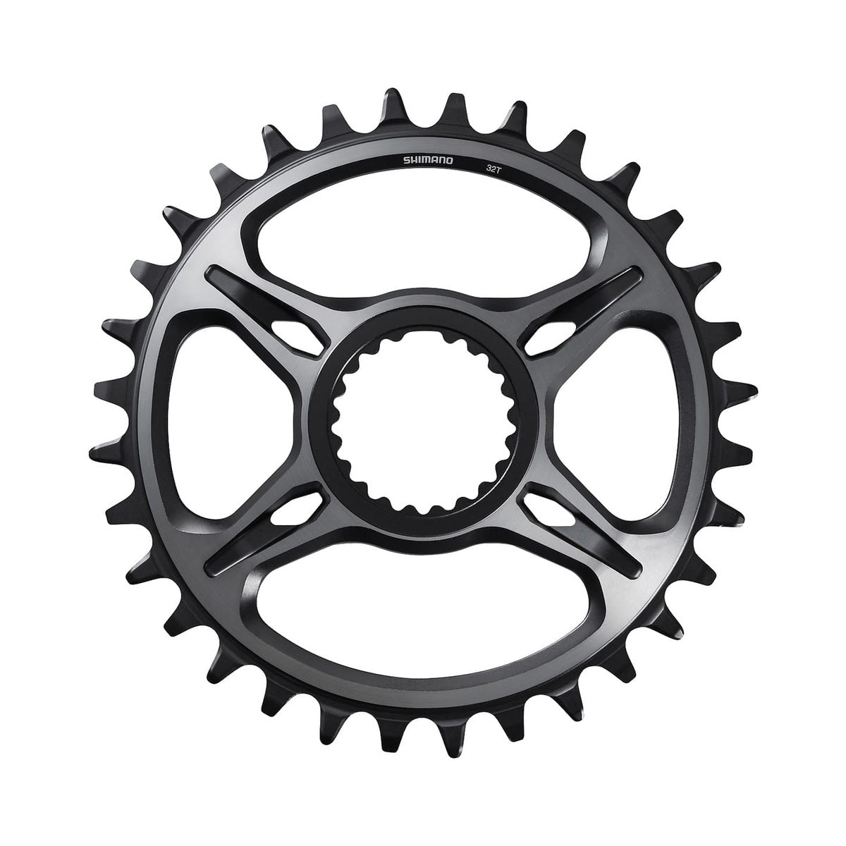 Plateau Mono SHIMANO XTR M9100/M9120/M9125 SM-CRM95 12V Direct Mount — vue du plateau sur fond blanc