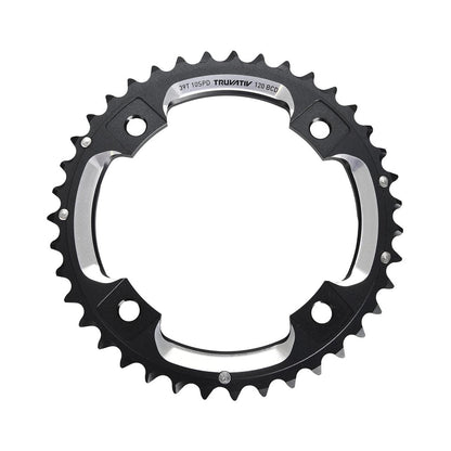 Plateau Extérieur SRAM MTB 120BCD S2 10V  4 Trous 120mm — vue du plateau sur fond blanc