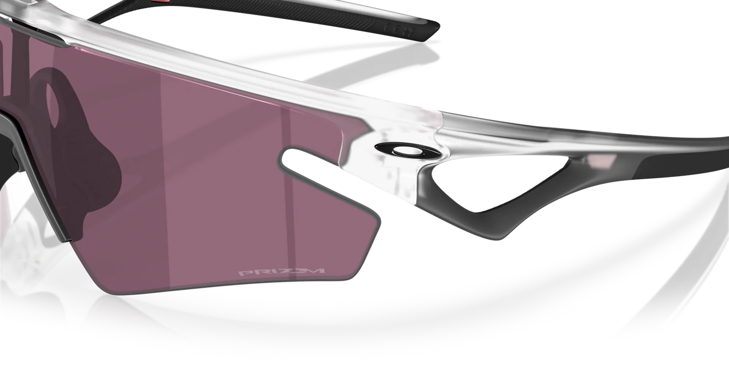 Lunettes OAKLEY SPHAERA SLASH Matt Clear Verre Prizm Road Noir - OO9499-1036