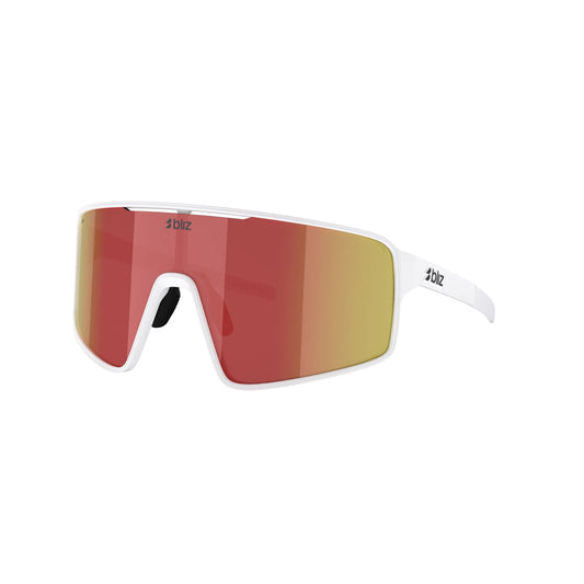 Lunettes BLIZ P001 Blanc Matt Ecran Marron Rouge Iridium
