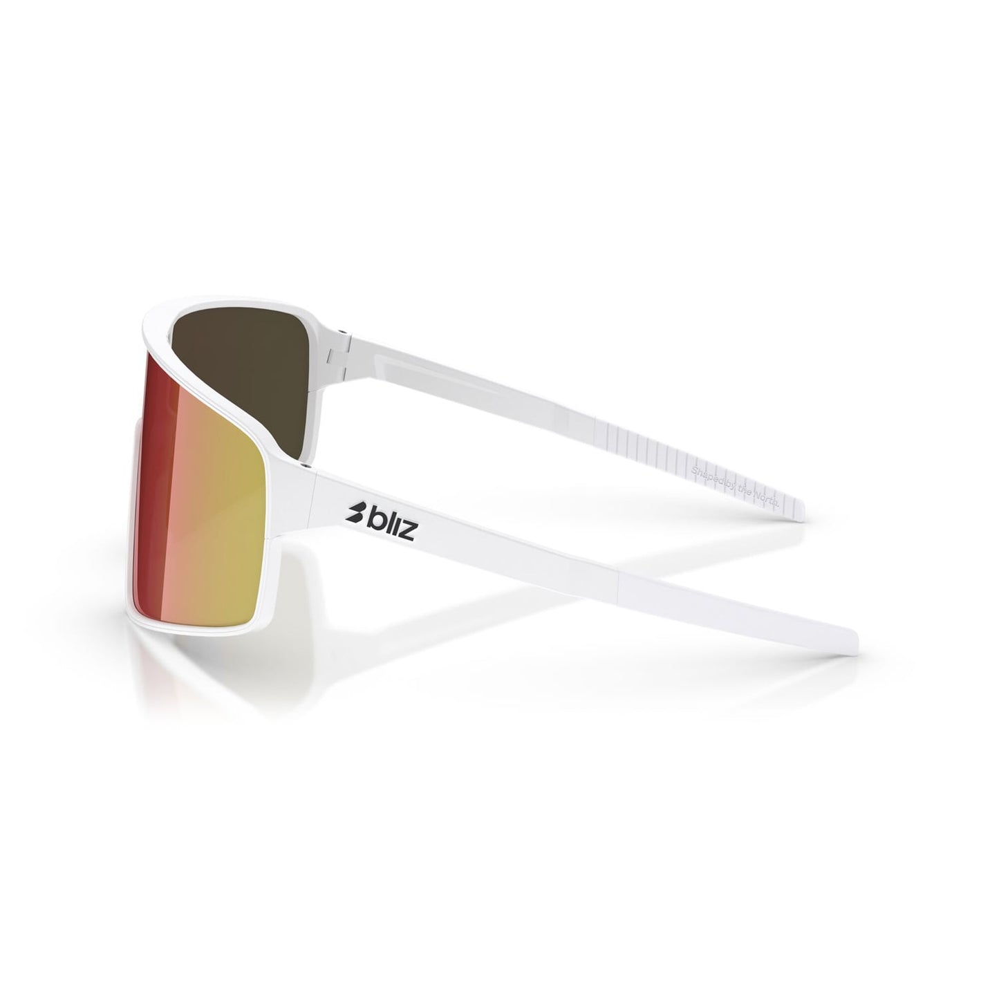 Lunettes BLIZ P001 Blanc Matt Ecran Marron Rouge Iridium