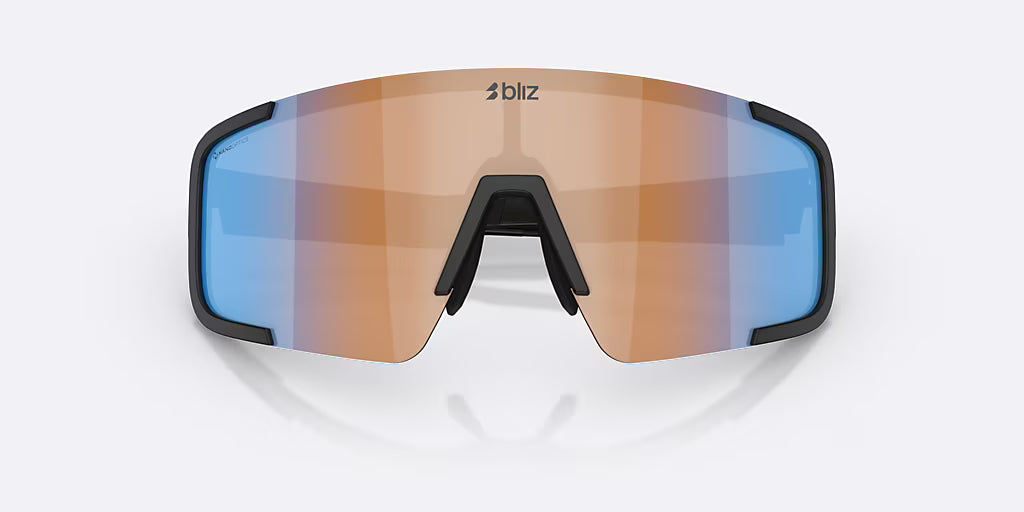 Lunettes BLIZ P003 Noir Matt Verre Coral/Orange Bleu Iridium