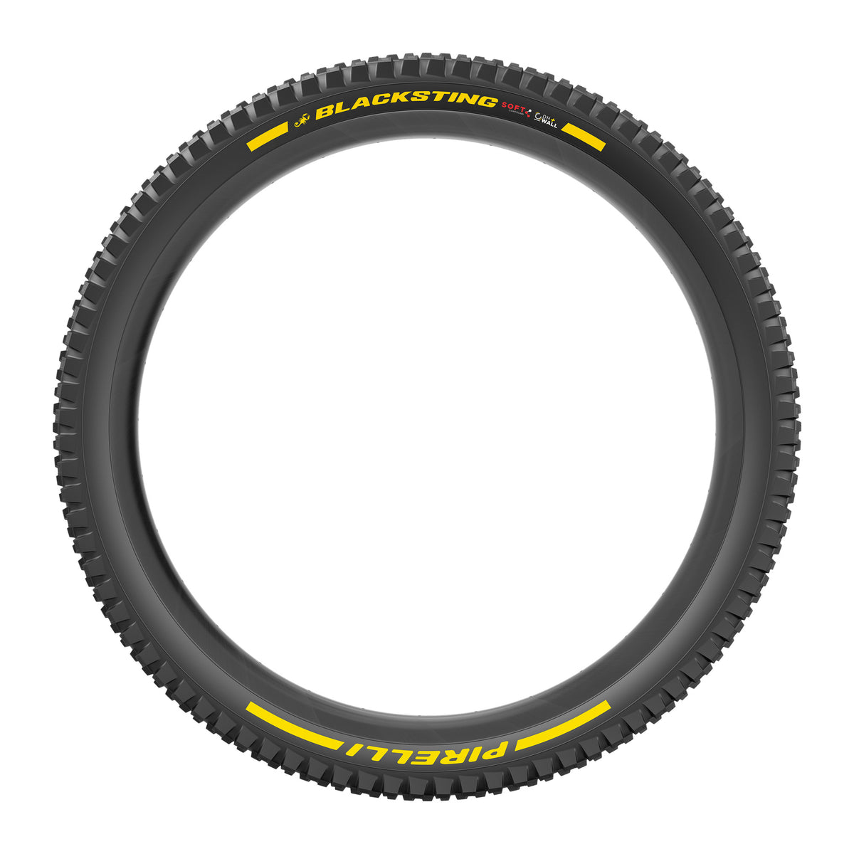Pneu PIRELLI SCORPION BLACK STING 27.5x2.40 Soft DH+Wall Tubeless Ready Souple Noir/Jaune Team Edition
