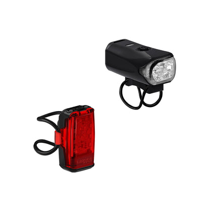 Kit éclairages LEZYNE KTV DRIVE 300+ avant et KTV+ DRIVE arrière Noir