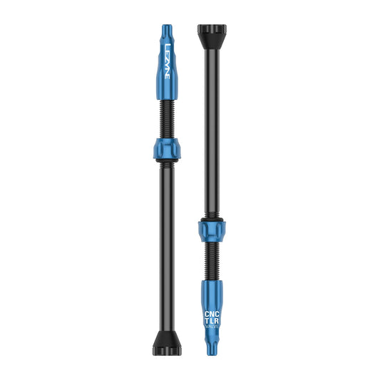 Lot de 2 Valves Tubeless LEZYNE CNC 80mm Bleu