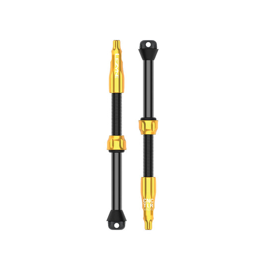 Lot de 2 Valves Tubeless LEZYNE CNC PRO 80mm Or
